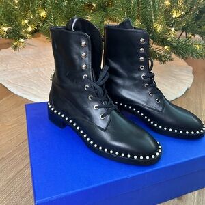 Brand New Size 7 Stuart Weitzman Sondra Boots with Pearly Beads!